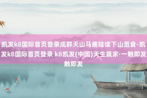 凯发k8国际首页登录成群天山马鹿陆续下山觅食-凯发k8国际首页登录 k8凯发(中国)天生赢家·一触即发
